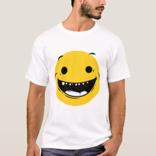 Lächeln Emoji Simple Modern White Art Trendy T-Shirt