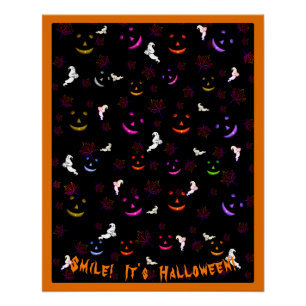 Lächeln Es ist ein glückliches Halloween Herbst Gr Poster