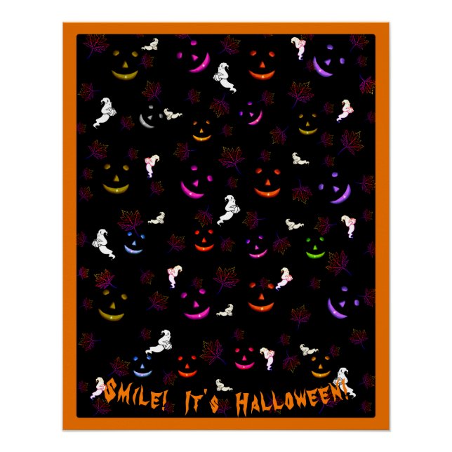 Lächeln Es ist glücklich Halloween Fall Spooky Gei Poster (Vorderseite)