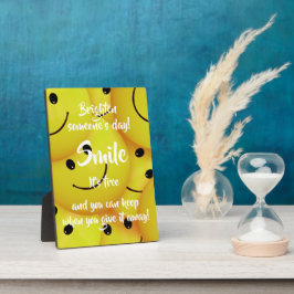 Lächeln, Freundlichkeit fördern Fotoplatte