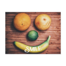 Lächeln Fruit Funny Food Lächeln Postkarte