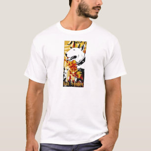 Lächeln für mich! Stier-Terrier-illustrierte T-Shirt