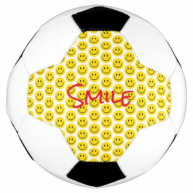 Lächeln Gelb Schwarz-weiß Happy Face Sports Fußball (Vorderseite)