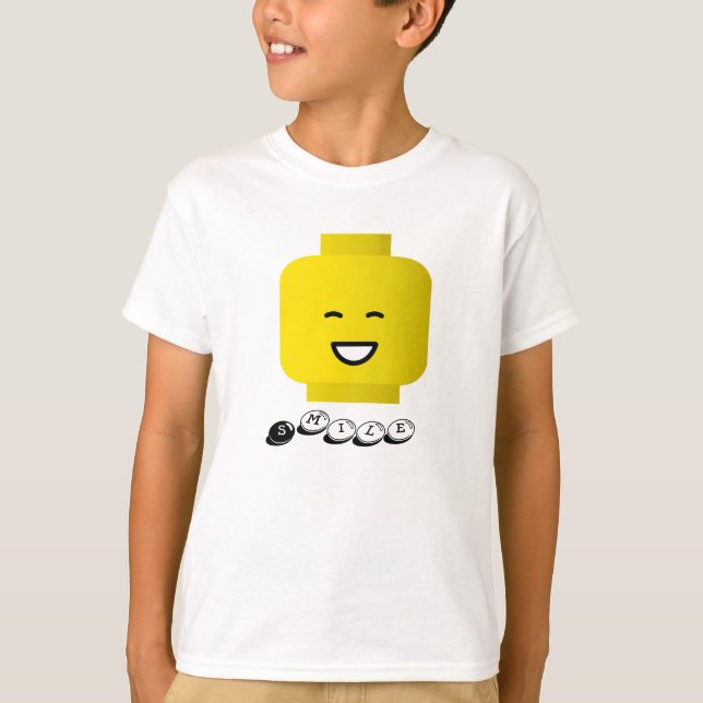 Lächeln-gelber Kopf scherzt T - Shirt (Vorderseite)