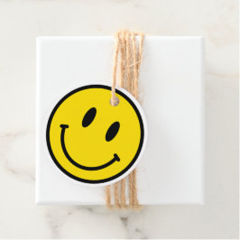 Lächeln Gesicht gelb Schwarz-weiß Happy Gesicht Em Geschenkanhänger
