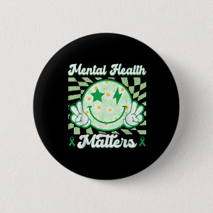 Lächeln glücklich Gesicht Niedliche Blume Mental H Button