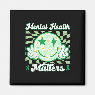 Lächeln glücklich Gesicht Niedliche Blume Mental H Magnet