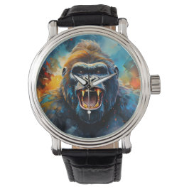 Lächeln Gorilla Armbanduhr
