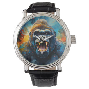 Lächeln Gorilla Armbanduhr