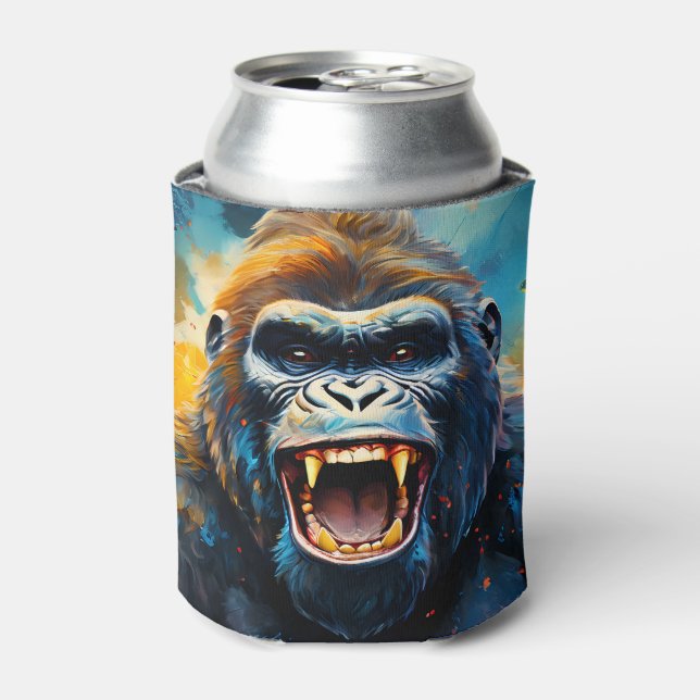 Lächeln Gorilla Dosenkühler (Kanne Vorderseite)