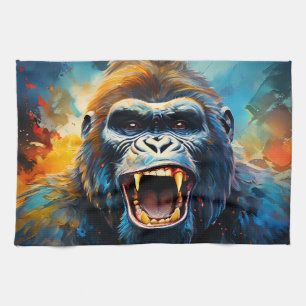 Lächeln Gorilla Geschirrtuch
