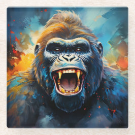 Lächeln Gorilla Glasuntersetzer