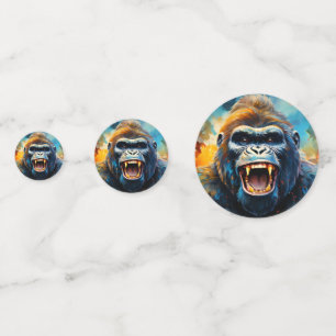 Lächeln Gorilla Konfetti