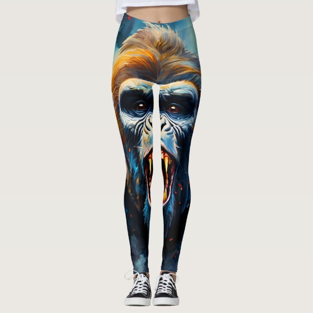 Lächeln Gorilla Leggings (Vorderseite)