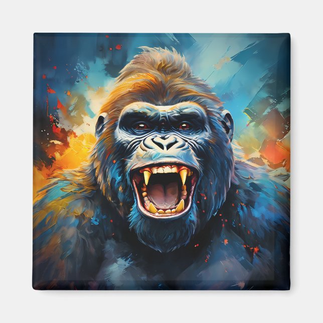 Lächeln Gorilla Magnet (Vorne)