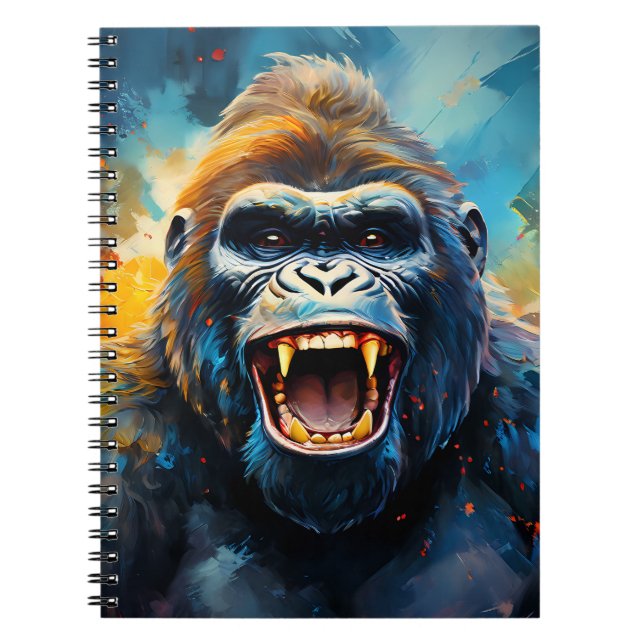 Lächeln Gorilla Notizblock (Vorderseite)