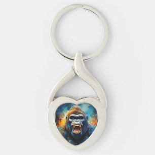 Lächeln Gorilla Schlüsselanhänger