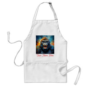 Lächeln Gorilla Schürze