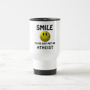 LÄCHELN, haben Sie gerade einen Atheisten Reisebecher