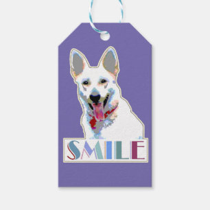 Lächeln Hund fröhlich Motivierend Spaß fröhlich Geschenkanhänger