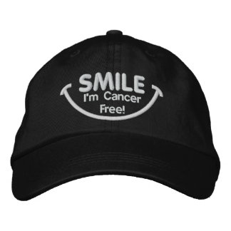 Lächeln Ich bin krebsfrei Weiß Bestickte Baseballkappe