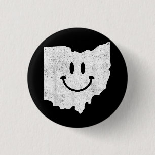 Lächeln in OH - Funny Ohio Happy Face Button