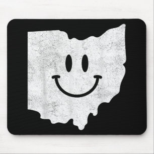 Lächeln in OH - Funny Ohio Happy Face Mousepad