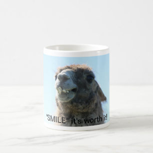 "Lächeln" ist es es wert! Kaffeetasse