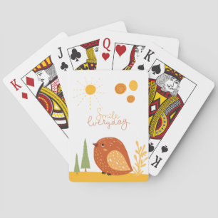 Lächeln Jeden Boho Bird Sun Niedlich Spielkarten