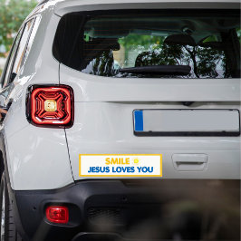 Lächeln – Jesus liebt dich | Christlicher Glaube Autoaufkleber