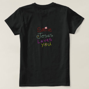 „Lächeln Jesus liebt dich“ Christliches Zitat T-Shirt