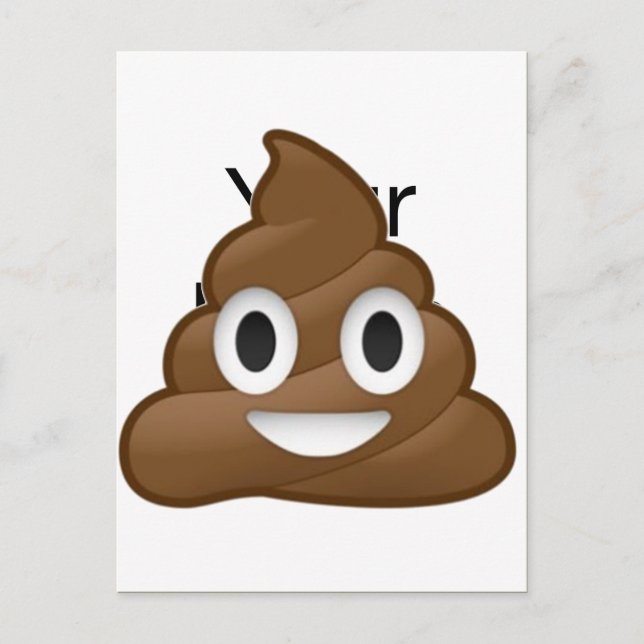 Lächeln Kack Emoji Postkarte (Vorderseite)