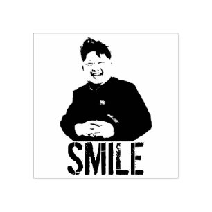 Lächeln Kim Jong Un Gummistempel