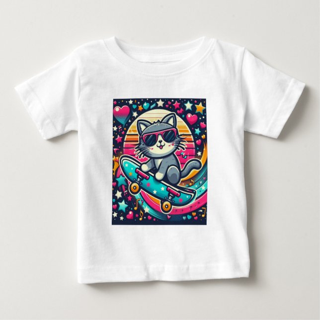 Lächeln Kitten Baby T-shirt (Vorderseite)