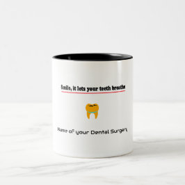 Lächeln, lassen Sie Ihre Zähne atmen Zweifarbige Tasse