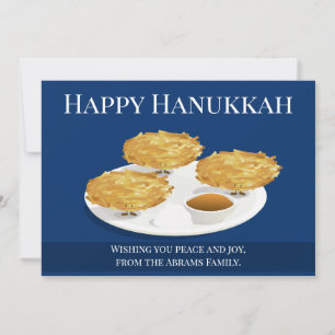 Lächeln Latkes Cartoon Holiday Hanukkah Feiertagskarte