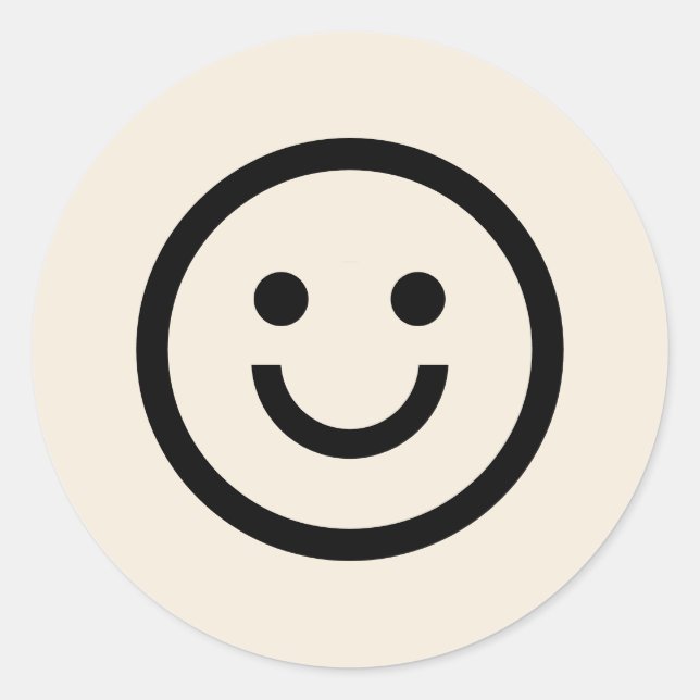 Lächeln :) Minimaler einfacher Smile Face Sticker (Vorderseite)