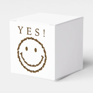 Lächeln mit Kaffeebohnen Geschenkschachtel