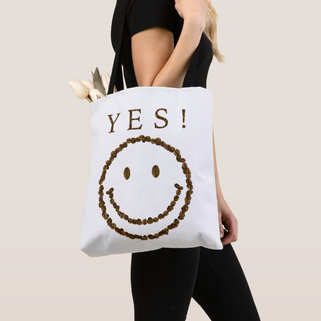 Lächeln mit Kaffeebohnen Tasche (Von Nahem)
