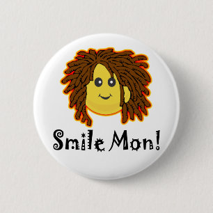 Lächeln Montag! Rasta stellen gegenüber Button