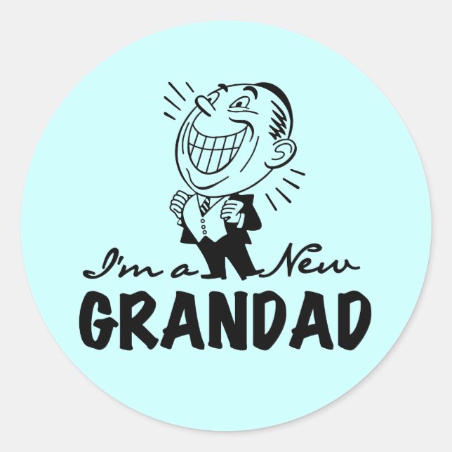 Lächeln neue große T - Shirt und Geschenke Runder Aufkleber (Vorderseite)
