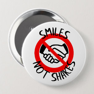 Lächeln nicht schüttelt kein Handschütteln Button