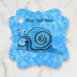 Lächeln Niedliche Schnecke Blue Gefärbte Krawatte Geschenkanhänger