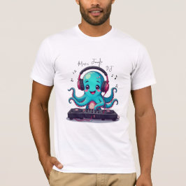 Lächeln Octopus DJ, Happy Music Jungle T - Shirt