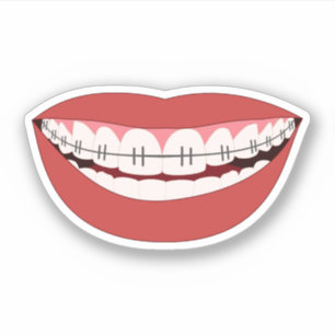Lächeln Orthodontie Aufkleber