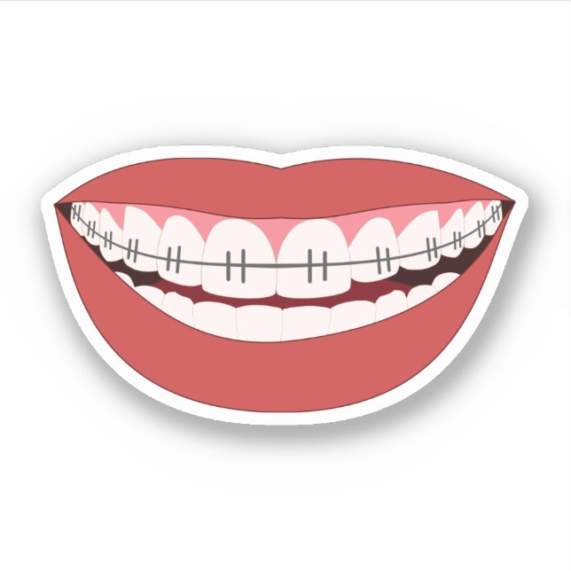 Lächeln Orthodontische Einheit Aufkleber (Vorderseite)