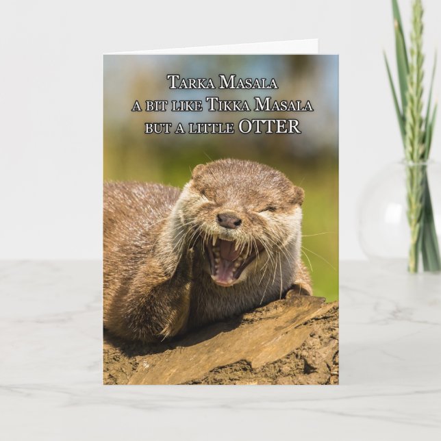 Lächeln Otter Spaß Geburtstag Grußkarte Spaß Karte (Vorderseite)