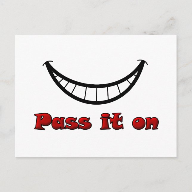 Lächeln Postkarte (Vorderseite)