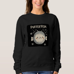 Lächeln Puffer Fisch Kostüm Sweatshirt