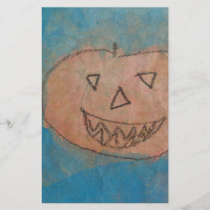 Lächeln Pumpkin, Halloween Kinder Art Wasserfarbe Briefpapier